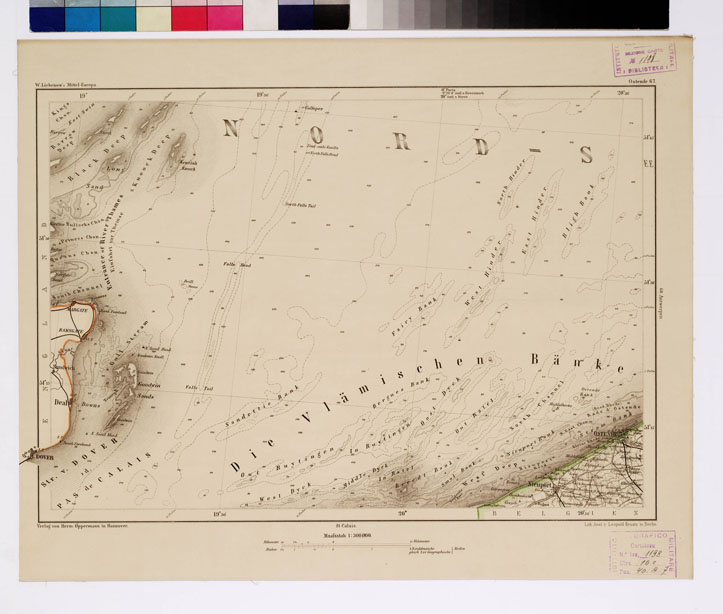 (N:16059) SPECIAL KARTE VON MITTEL EUROPA - OSTENDE F 67 (B0011967) Carte e stampe antiche: riproduzione a colori su carta (formato A1)