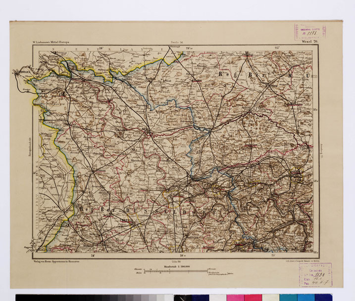 (N:16101) SPECIAL KARTE VON MITTEL EUROPA - WESEL F 70 (B0011970) Carte e stampe antiche: riproduzione a colori su carta (formato A1)