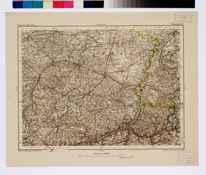 (N:16046) SPECIAL KARTE VON MITTEL EUROPA - MAASTRICHT F 83 (B0011983) Carte e stampe antiche: riproduzione a colori su carta (formato A1)