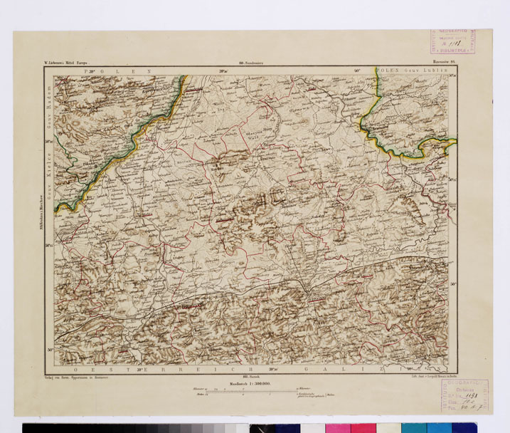 (N:16071) SPECIAL KARTE VON MITTEL EUROPA - RZESZOW F 94 (B0011994) Carte e stampe antiche: riproduzione a colori su carta (formato A1)