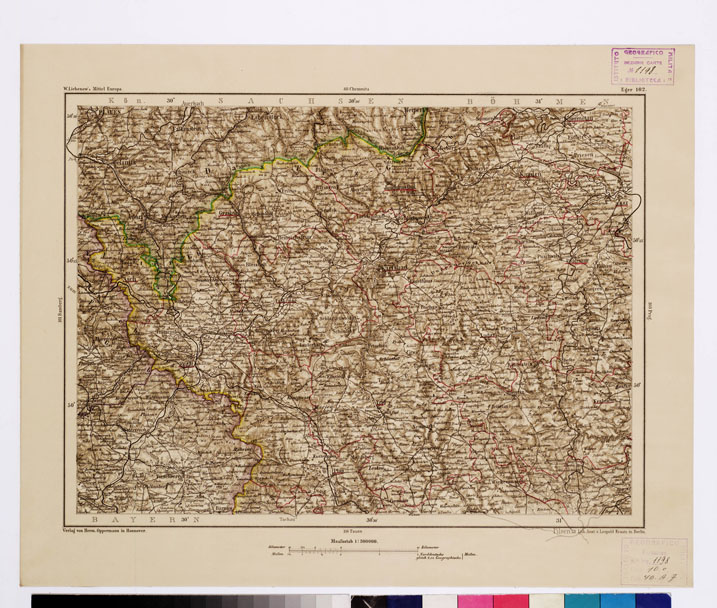 (N:16006) SPECIAL KARTE VON MITTEL EUROPA - EGER F 102 (B0012002) Carte e stampe antiche: riproduzione a colori su carta (formato A1)