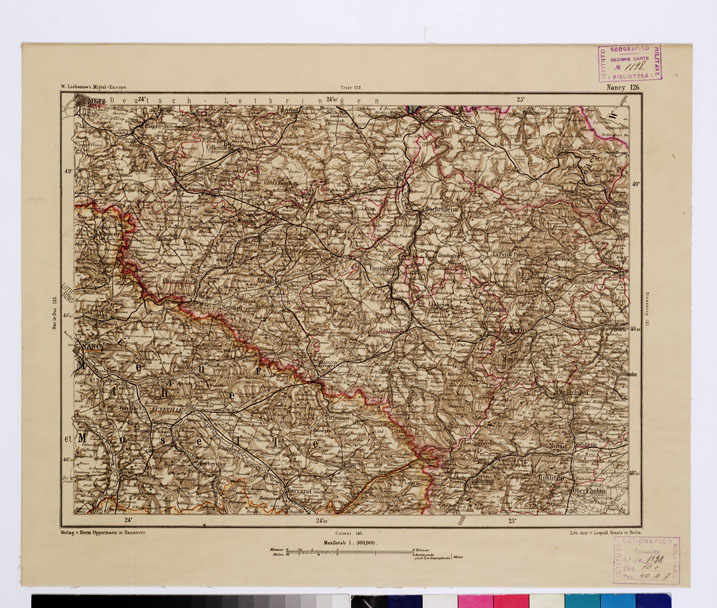 (N:16053) SPECIAL KARTE VON MITTEL EUROPA - NANCY F 126 (B0012022) Carte e stampe antiche: riproduzione a colori su carta (formato A1)