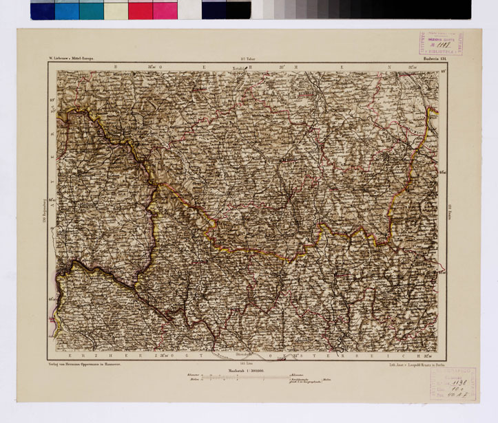 (N:15991) SPECIAL KARTE VON MITTEL EUROPA - BUDWEIS F 131 (B0012027) Carte e stampe antiche: riproduzione a colori su carta (formato A1)