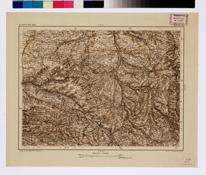 (N:16058) SPECIAL KARTE VON MITTEL EUROPA - ORLEANS F 137 (B0012031) Carte e stampe antiche: riproduzione a colori su carta (formato A1)