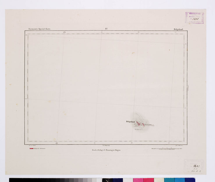 (N:14980) REYMANN'S TOPOGRAPHISCHER SPECIAL KARTE VON MITTEL EUROPA - HELGOLAND F 8 A (B0012058) Carte e stampe antiche: riproduzione a colori su carta (formato A1)