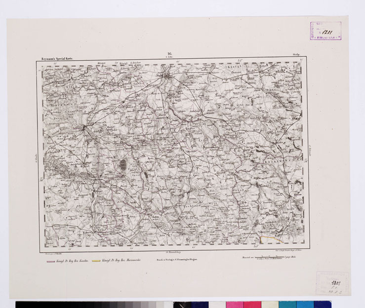(N:15154) REYMANN'S TOPOGRAPHISCHER SPECIAL KARTE VON MITTEL EUROPA - STOLP F 16 (B0012070) Carte e stampe antiche: riproduzione a colori su carta (formato A1)