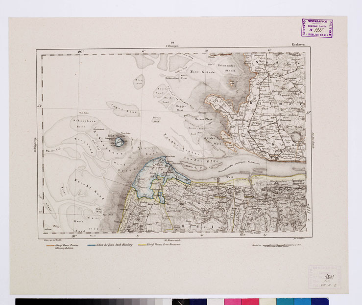 (N:15014) REYMANN'S TOPOGRAPHISCHER SPECIAL KARTE VON MITTEL EUROPA - KUXHAVEN F 22 (B0012076) Carte e stampe antiche: riproduzione a colori su carta (formato A1)