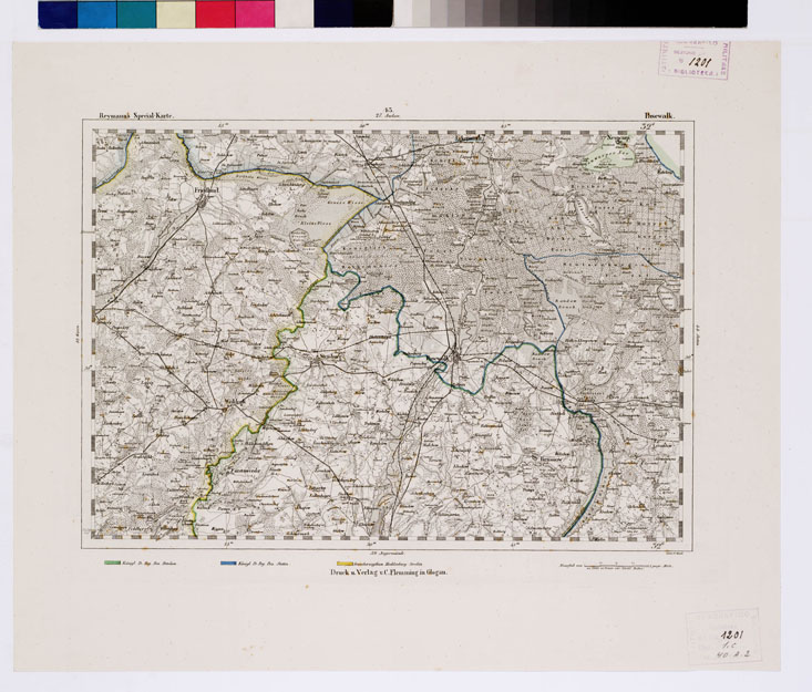 (N:15084) REYMANN'S TOPOGRAPHISCHER SPECIAL KARTE VON MITTEL EUROPA - PASEWALK F 43 (B0012097) Carte e stampe antiche: riproduzione a colori su carta (formato A1)