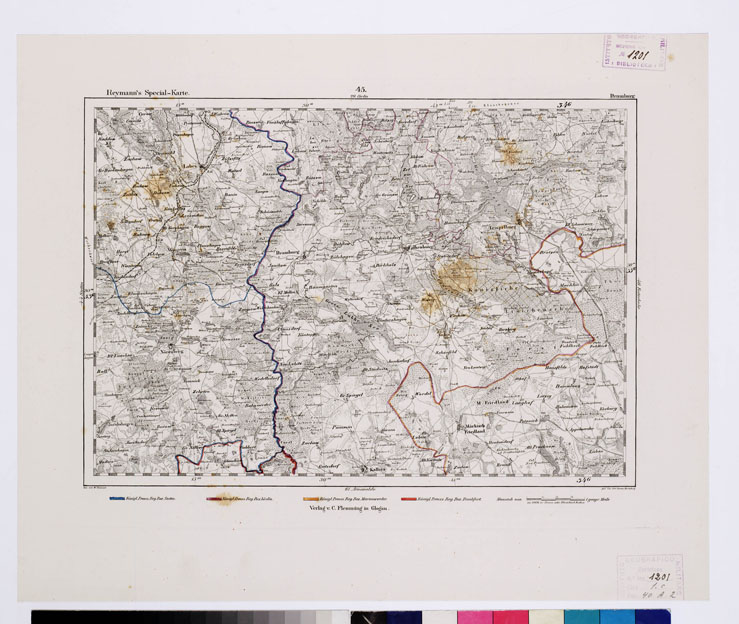(N:14934) REYMANN'S TOPOGRAPHISCHER SPECIAL KARTE VON MITTEL EUROPA - DRAMBURG F 45 (B0012099) Carte e stampe antiche: riproduzione a colori su carta (formato A1)