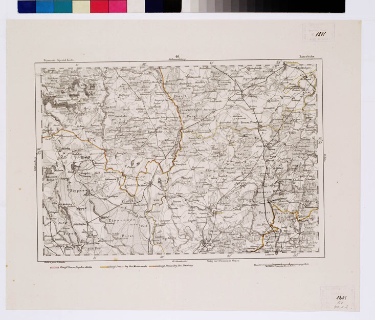 (N:15107) REYMANN'S TOPOGRAPHISCHER SPECIAL KARTE VON MITTEL EUROPA - RATZEBUHR F 46 (B0012100) Carte e stampe antiche: riproduzione a colori su carta (formato A1)