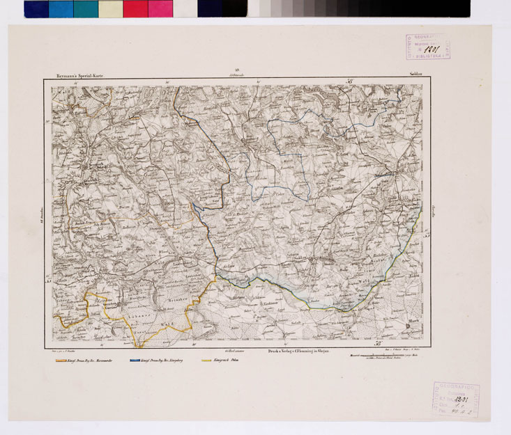 (N:15144) REYMANN'S TOPOGRAPHISCHER SPECIAL KARTE VON MITTEL EUROPA - SOLDAU F 49 (B0012103) Carte e stampe antiche: riproduzione a colori su carta (formato A1)
