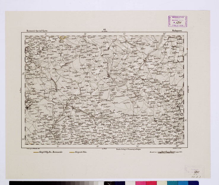 (N:15103) REYMANN'S TOPOGRAPHISCHER SPECIAL KARTE VON MITTEL EUROPA - RADZANOWO F 65 (B0012118) Carte e stampe antiche: riproduzione a colori su carta (formato A1)