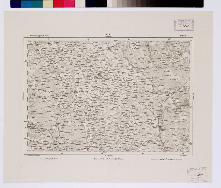 (N:15100) REYMANN'S TOPOGRAPHISCHER SPECIAL KARTE VON MITTEL EUROPA - PULTUSK F 65 A (B0012119) Carte e stampe antiche: riproduzione a colori su carta (formato A1)