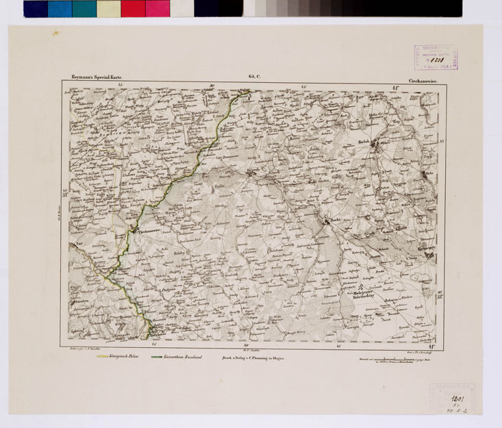 (N:14918) REYMANN'S TOPOGRAPHISCHER SPECIAL KARTE VON MITTEL EUROPA - CIECHANOWIEC F 65 C (B0012121) Carte e stampe antiche: riproduzione a colori su carta (formato A1)