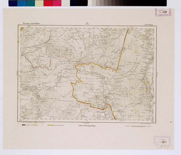 (N:14923) REYMANN'S TOPOGRAPHISCHER SPECIAL KARTE VON MITTEL EUROPA - COEVORDEN F 68 (B0012125) Carte e stampe antiche: riproduzione a colori su carta (formato A1)