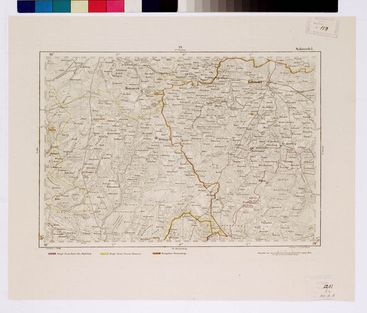 (N:15125) REYMANN'S TOPOGRAPHISCHER SPECIAL KARTE VON MITTEL EUROPA - SALZWEDEL F 72 (B0012129) Carte e stampe antiche: riproduzione a colori su carta (formato A1)