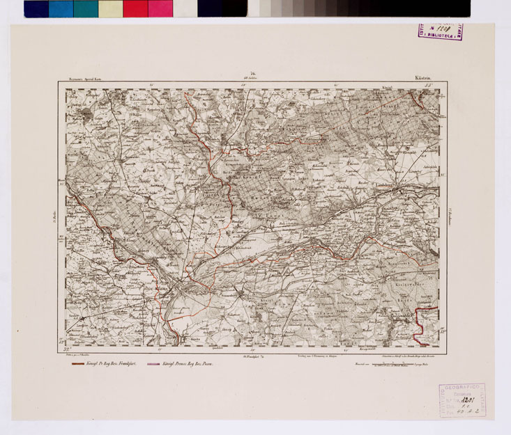 (N:15013) REYMANN'S TOPOGRAPHISCHER SPECIAL KARTE VON MITTEL EUROPA - KUSTRIN F 76 (B0012133) Carte e stampe antiche: riproduzione a colori su carta (formato A1)