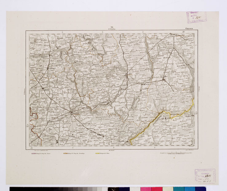 (N:14963) REYMANN'S TOPOGRAPHISCHER SPECIAL KARTE VON MITTEL EUROPA - GNESEN F 79 (B0012136) Carte e stampe antiche: riproduzione a colori su carta (formato A1)