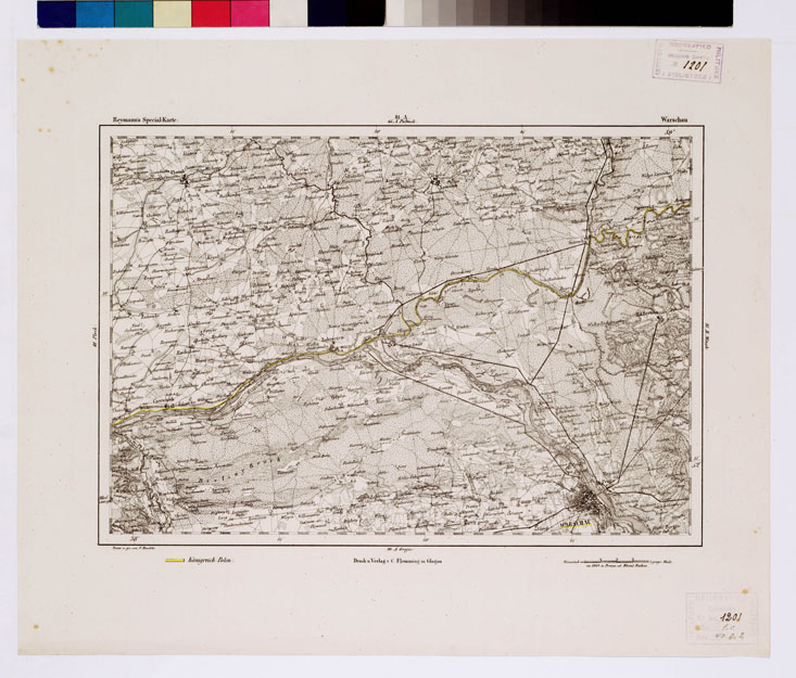 (N:15188) REYMANN'S TOPOGRAPHISCHER SPECIAL KARTE VON MITTEL EUROPA - WARSCHAU F 81 A (B0012139) Carte e stampe antiche: riproduzione a colori su carta (formato A1)