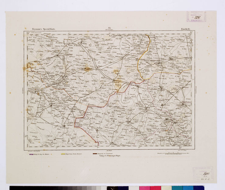 (N:14945) REYMANN'S TOPOGRAPHISCHER SPECIAL KARTE VON MITTEL EUROPA - ENSCHEDE F 85 (B0012146) Carte e stampe antiche: riproduzione a colori su carta (formato A1)