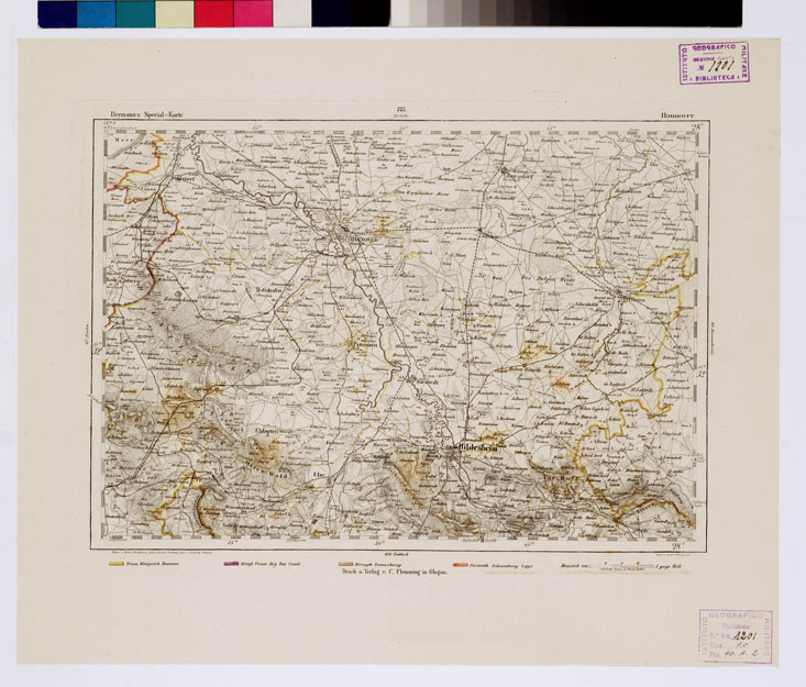 (N:14976) REYMANN'S TOPOGRAPHISCHER SPECIAL KARTE VON MITTEL EUROPA - HANNOVER F 88 (B0012149) Carte e stampe antiche: riproduzione a colori su carta (formato A1)