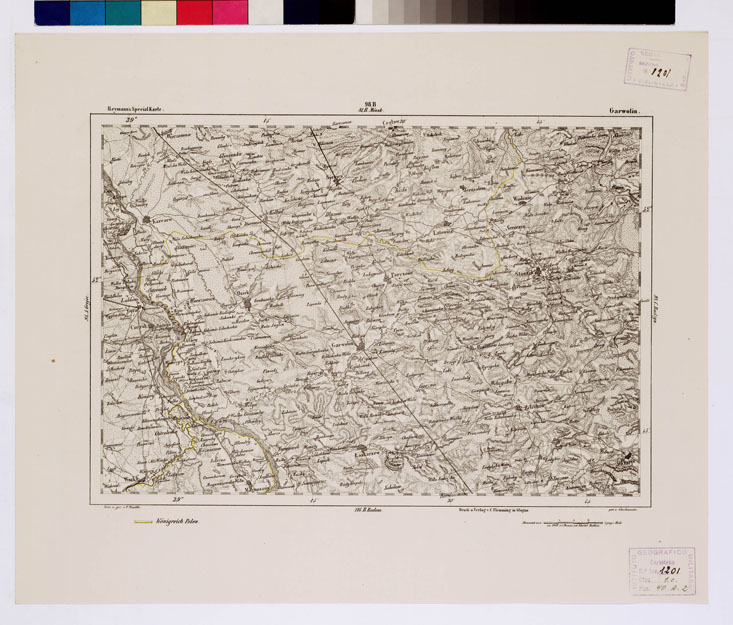 (N:14956) REYMANN'S TOPOGRAPHISCHER SPECIAL KARTE VON MITTEL EUROPA - GARWOLIN F 98 B (B0012163) Carte e stampe antiche: riproduzione a colori su carta (formato A1)