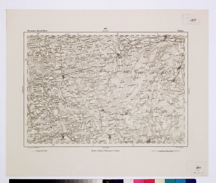 (N:15104) REYMANN'S TOPOGRAPHISCHER SPECIAL KARTE VON MITTEL EUROPA - RADZYN F 98 C (B0012164) Carte e stampe antiche: riproduzione a colori su carta (formato A1)