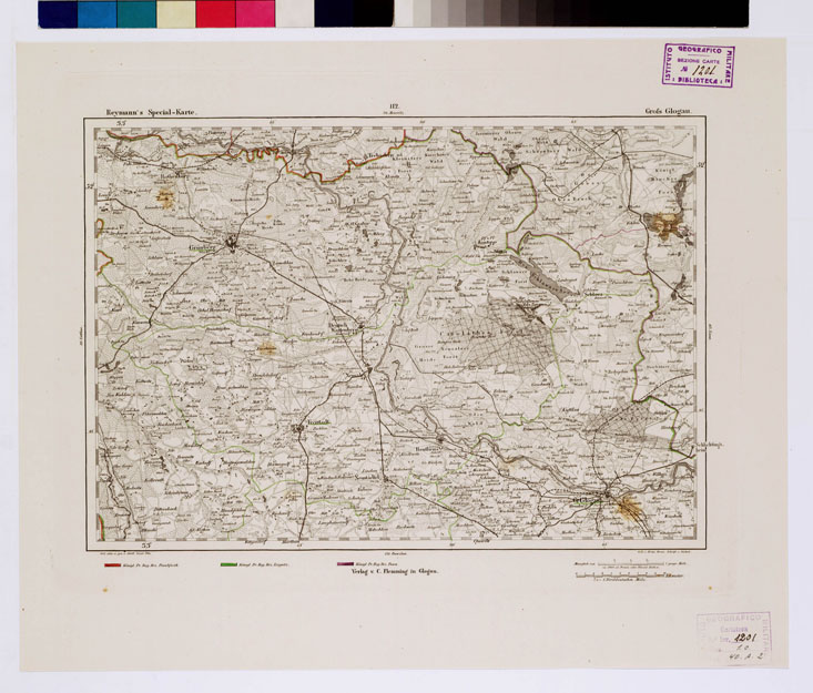 (N:14970) REYMANN'S TOPOGRAPHISCHER SPECIAL KARTE VON MITTEL EUROPA - GROFS GLOGAU F 112 (B0012181) Carte e stampe antiche: riproduzione a colori su carta (formato A1)