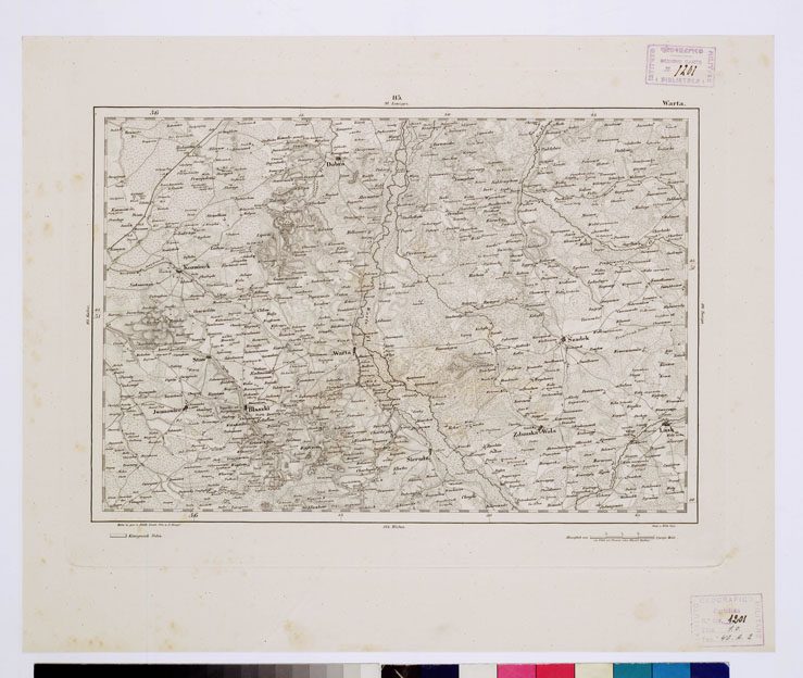 (N:15189) REYMANN'S TOPOGRAPHISCHER SPECIAL KARTE VON MITTEL EUROPA - WARTA F 115 (B0012184) Carte e stampe antiche: riproduzione a colori su carta (formato A1)