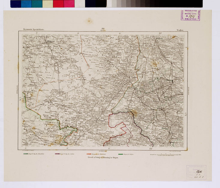 (N:15179) REYMANN'S TOPOGRAPHISCHER SPECIAL KARTE VON MITTEL EUROPA - VENLOO F 121 (B0012197) Carte e stampe antiche: riproduzione a colori su carta (formato A1)