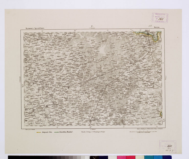 (N:15004) REYMANN'S TOPOGRAPHISCHER SPECIAL KARTE VON MITTEL EUROPA - KOWNO F 122, I (B0012198) Carte e stampe antiche: riproduzione a colori su carta (formato A1)