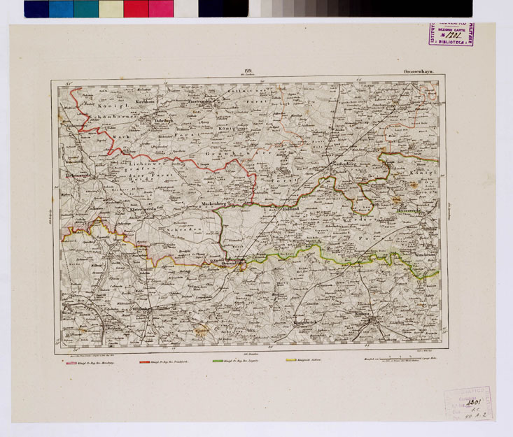(N:14972) REYMANN'S TOPOGRAPHISCHER SPECIAL KARTE VON MITTEL EUROPA - GROSSENHAYN F 129 (B0012207) Carte e stampe antiche: riproduzione a colori su carta (formato A1)