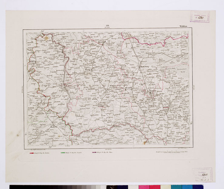 (N:15196) REYMANN'S TOPOGRAPHISCHER SPECIAL KARTE VON MITTEL EUROPA - WOHLAU F 132 (B0012210) Carte e stampe antiche: riproduzione a colori su carta (formato A1)