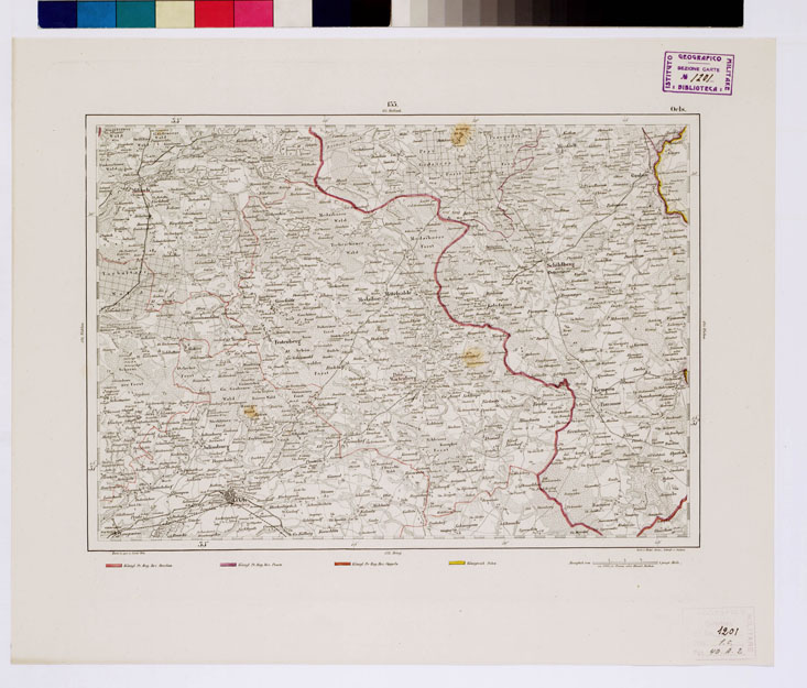 (N:15072) REYMANN'S TOPOGRAPHISCHER SPECIAL KARTE VON MITTEL EUROPA - OELS F 133 (B0012211) Carte e stampe antiche: riproduzione a colori su carta (formato A1)