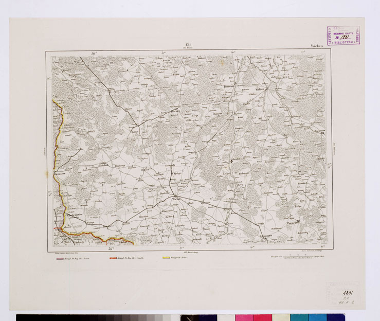 (N:15192) REYMANN'S TOPOGRAPHISCHER SPECIAL KARTE VON MITTEL EUROPA - WIELUN F 134 (B0012212) Carte e stampe antiche: riproduzione a colori su carta (formato A1)