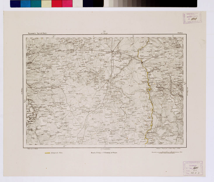 (N:15088) REYMANN'S TOPOGRAPHISCHER SPECIAL KARTE VON MITTEL EUROPA - PETRIKAU F 135 (B0012213) Carte e stampe antiche: riproduzione a colori su carta (formato A1)
