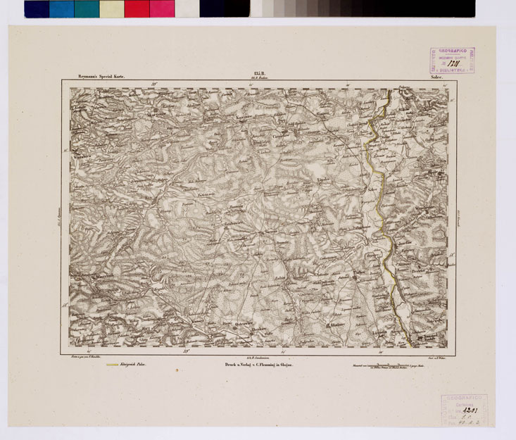 (N:15146) REYMANN'S TOPOGRAPHISCHER SPECIAL KARTE VON MITTEL EUROPA - SOLEC F 135 B (B0012215) Carte e stampe antiche: riproduzione a colori su carta (formato A1)