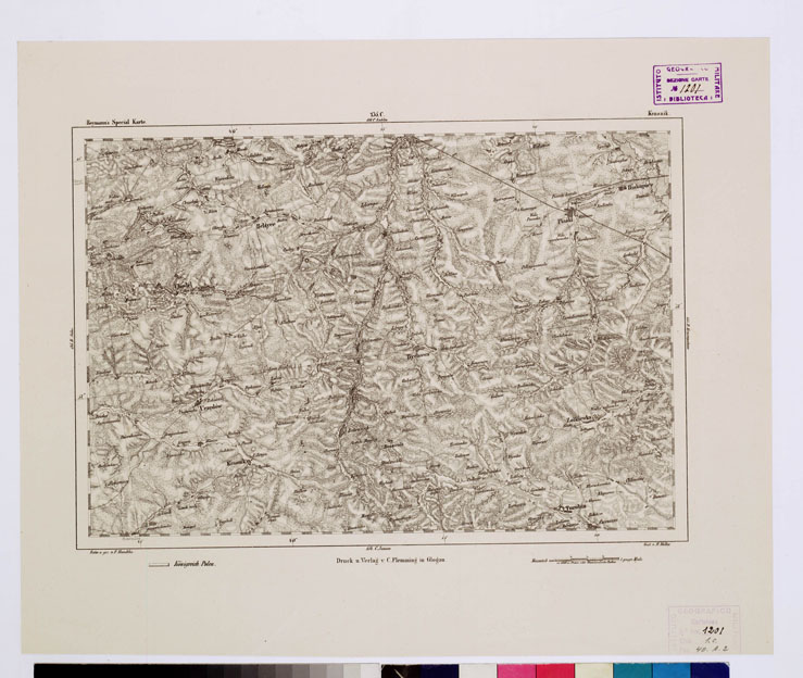 (N:15007) REYMANN'S TOPOGRAPHISCHER SPECIAL KARTE VON MITTEL EUROPA - KRASNIK F 135 C (B0012216) Carte e stampe antiche: riproduzione a colori su carta (formato A1)