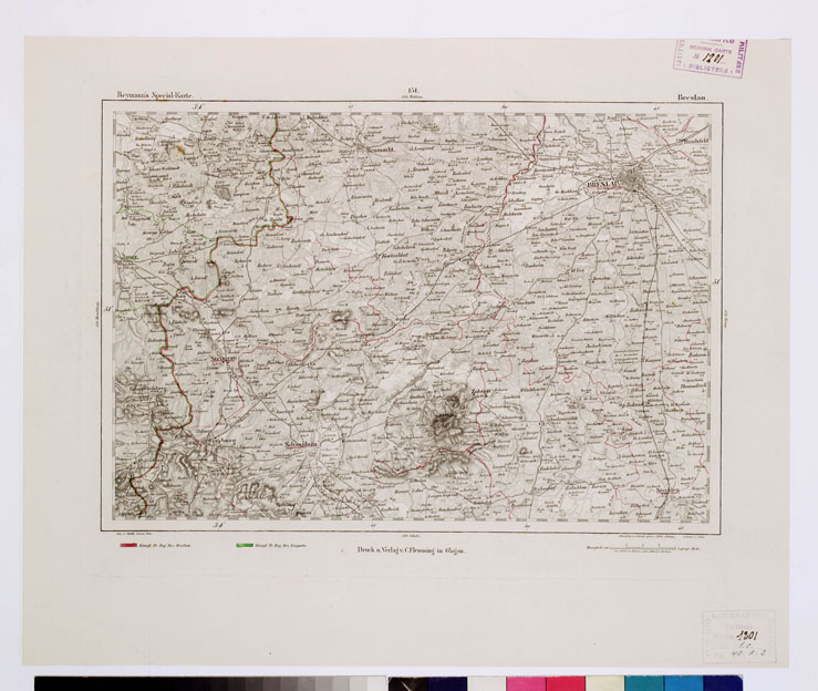 (N:14898) REYMANN'S TOPOGRAPHISCHER SPECIAL KARTE VON MITTEL EUROPA - BRESLAU F 151 (B0012238) Carte e stampe antiche: riproduzione a colori su carta (formato A1)