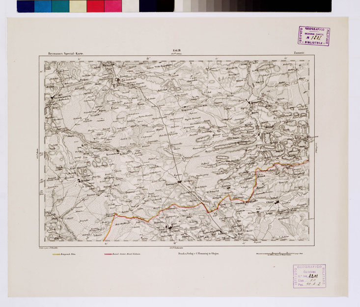 (N:15199) REYMANN'S TOPOGRAPHISCHER SPECIAL KARTE VON MITTEL EUROPA - ZAMOSC F 154 D (B0012243) Carte e stampe antiche: riproduzione a colori su carta (formato A1)