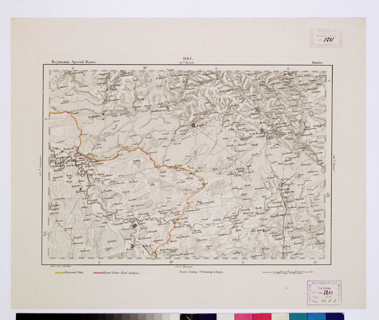 (N:14988) REYMANN'S TOPOGRAPHISCHER SPECIAL KARTE VON MITTEL EUROPA - JANOW F 154 C (B0012244) Carte e stampe antiche: riproduzione a colori su carta (formato A1)