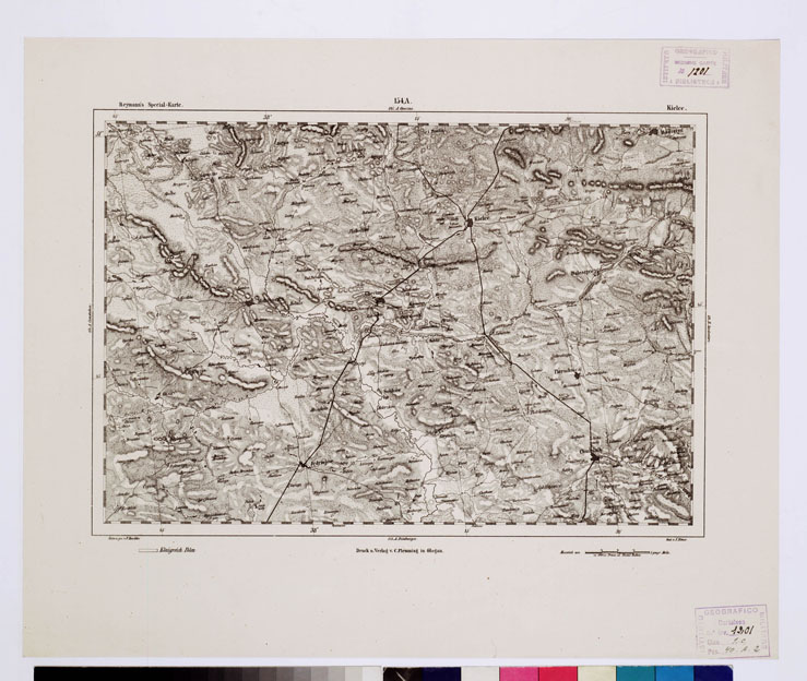 (N:14997) REYMANN'S TOPOGRAPHISCHER SPECIAL KARTE VON MITTEL EUROPA - KIELCE F 154 A (B0012246) Carte e stampe antiche: riproduzione a colori su carta (formato A1)