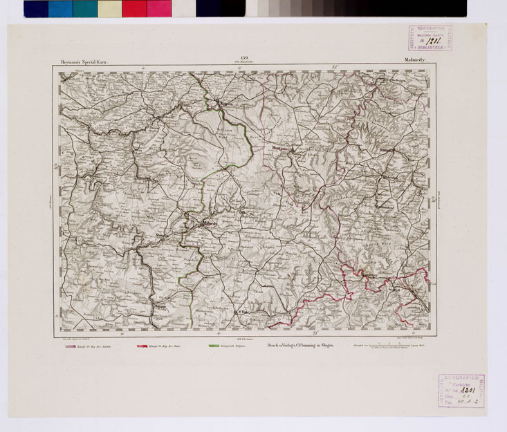 (N:15046) REYMANN'S TOPOGRAPHISCHER SPECIAL KARTE VON MITTEL EUROPA - MALMEDY F 159 (B0012253) Carte e stampe antiche: riproduzione a colori su carta (formato A1)