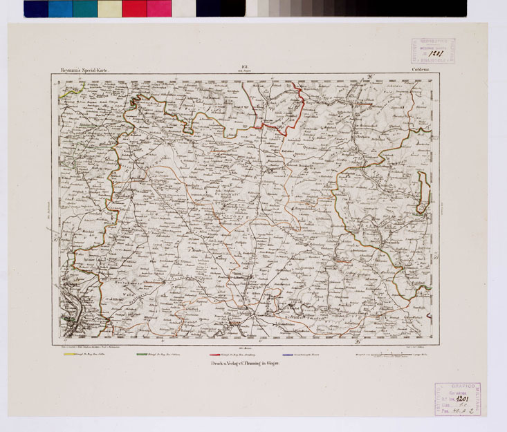 (N:14921) REYMANN'S TOPOGRAPHISCHER SPECIAL KARTE VON MITTEL EUROPA - COBLENZ F 161 (B0012257) Carte e stampe antiche: riproduzione a colori su carta (formato A1)