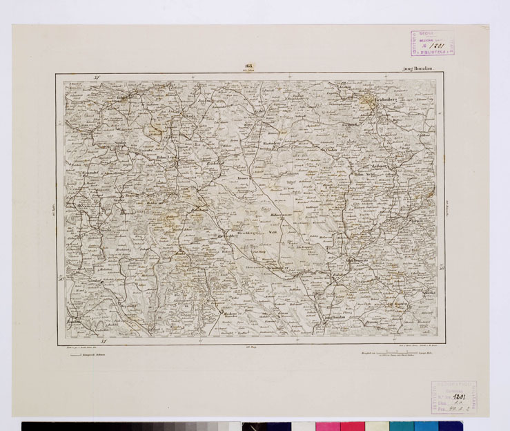 (N:14992) REYMANN'S TOPOGRAPHISCHER SPECIAL KARTE VON MITTEL EUROPA - JUNG BUNZLAU F 168 (B0012264) Carte e stampe antiche: riproduzione a colori su carta (formato A1)