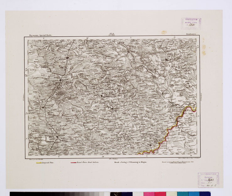 (N:14938) REYMANN'S TOPOGRAPHISCHER SPECIAL KARTE VON MITTEL EUROPA - DZIALOSZYCE F 173 A (B0012270) Carte e stampe antiche: riproduzione a colori su carta (formato A1)