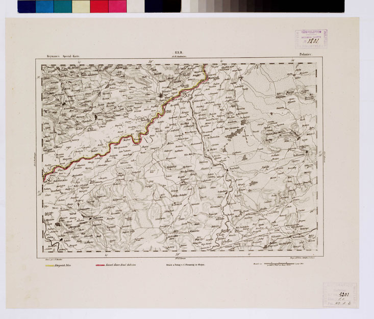 (N:15093) REYMANN'S TOPOGRAPHISCHER SPECIAL KARTE VON MITTEL EUROPA - POLANIEC F 173 B (B0012271) Carte e stampe antiche: riproduzione a colori su carta (formato A1)
