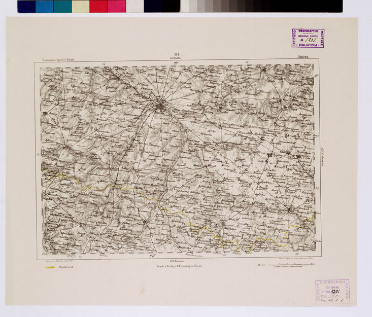 (N:14869) REYMANN'S TOPOGRAPHISCHER SPECIAL KARTE VON MITTEL EUROPA - AMIENS F 174 (B0012275) Carte e stampe antiche: riproduzione a colori su carta (formato A1)