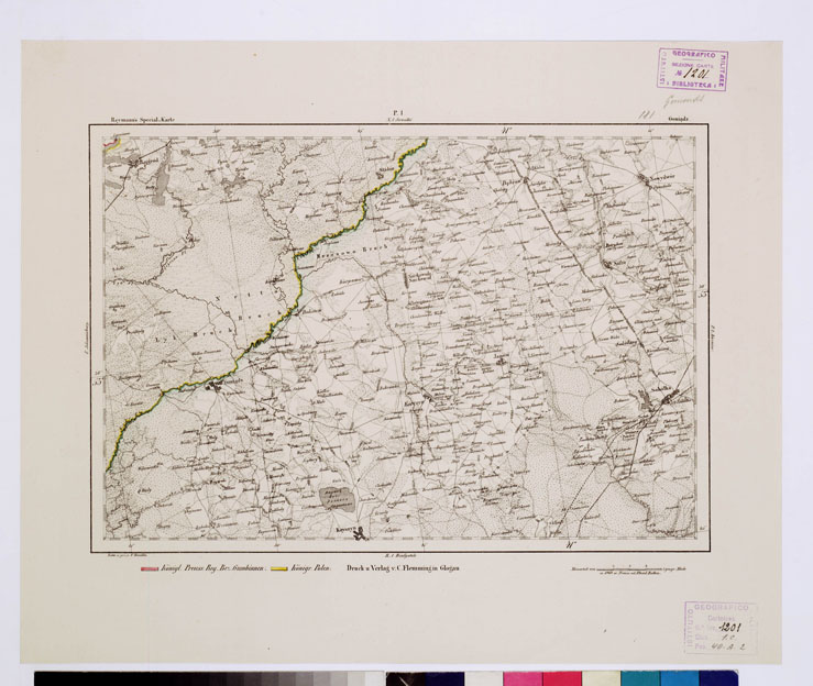 (N:14966) REYMANN'S TOPOGRAPHISCHER SPECIAL KARTE VON MITTEL EUROPA - GONIADZ F 181 P1 (B0012284) Carte e stampe antiche: riproduzione a colori su carta (formato A1)