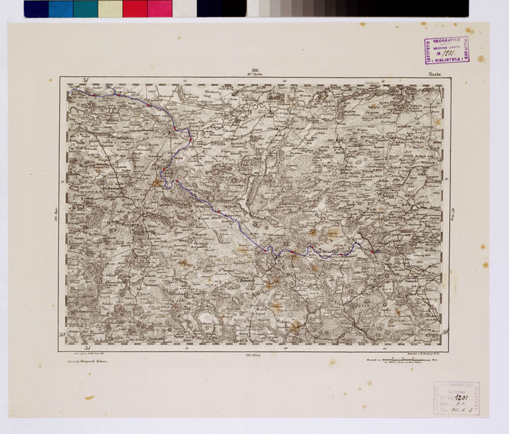 (N:15124) REYMANN'S TOPOGRAPHISCHER SPECIAL KARTE VON MITTEL EUROPA - SAATZ F 186 (B0012291) Carte e stampe antiche: riproduzione a colori su carta (formato A1)
